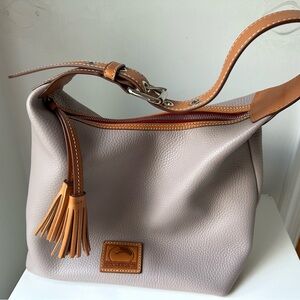 Dooney & Bourke Light Gray Leather Hobo Bag